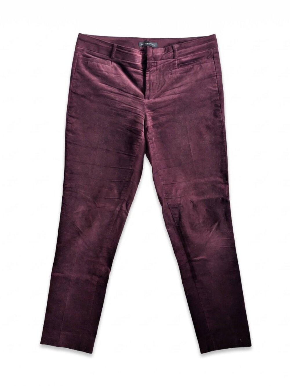 Banana Republic Sloan Burgundy Velvet Ankle Trousers | Size 4